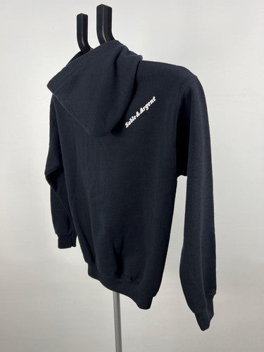 Gildan Heavy Blend Youth L Black Full Zip Hoodie Sable & Argent