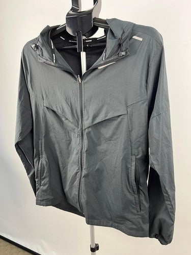 Nike Running Packable Hooded Windbreaker Jacket Dark Gray S