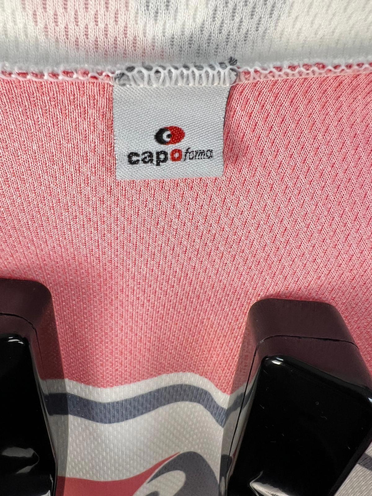 Capoforma Cycling Jersey S Made in Italy Full Zip Short Sleeve Red