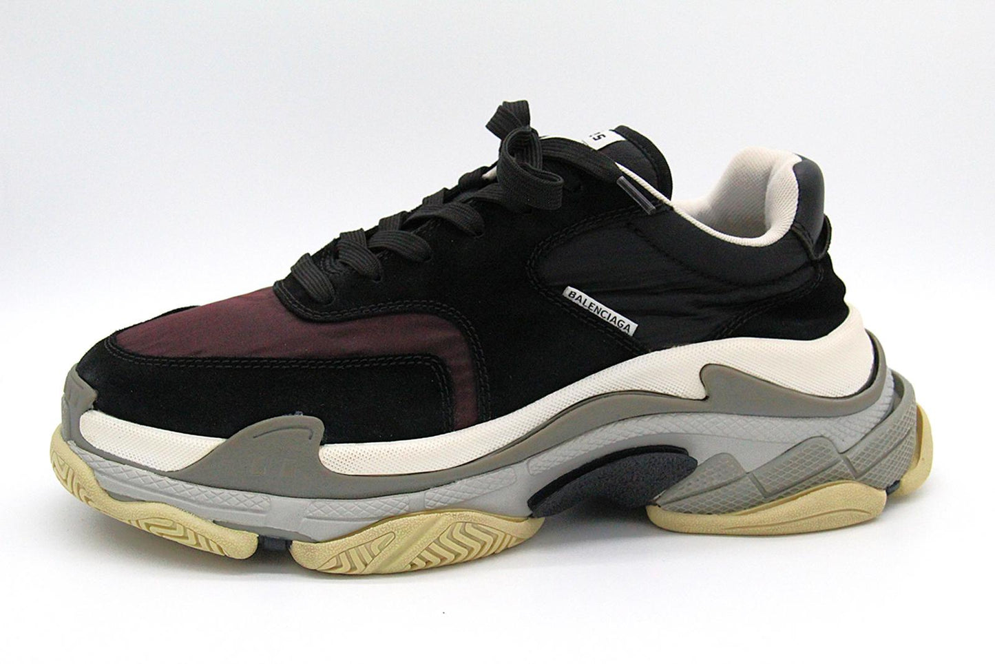 Balenciaga Triple S Sneakers Black and Burgundy Size EU 41