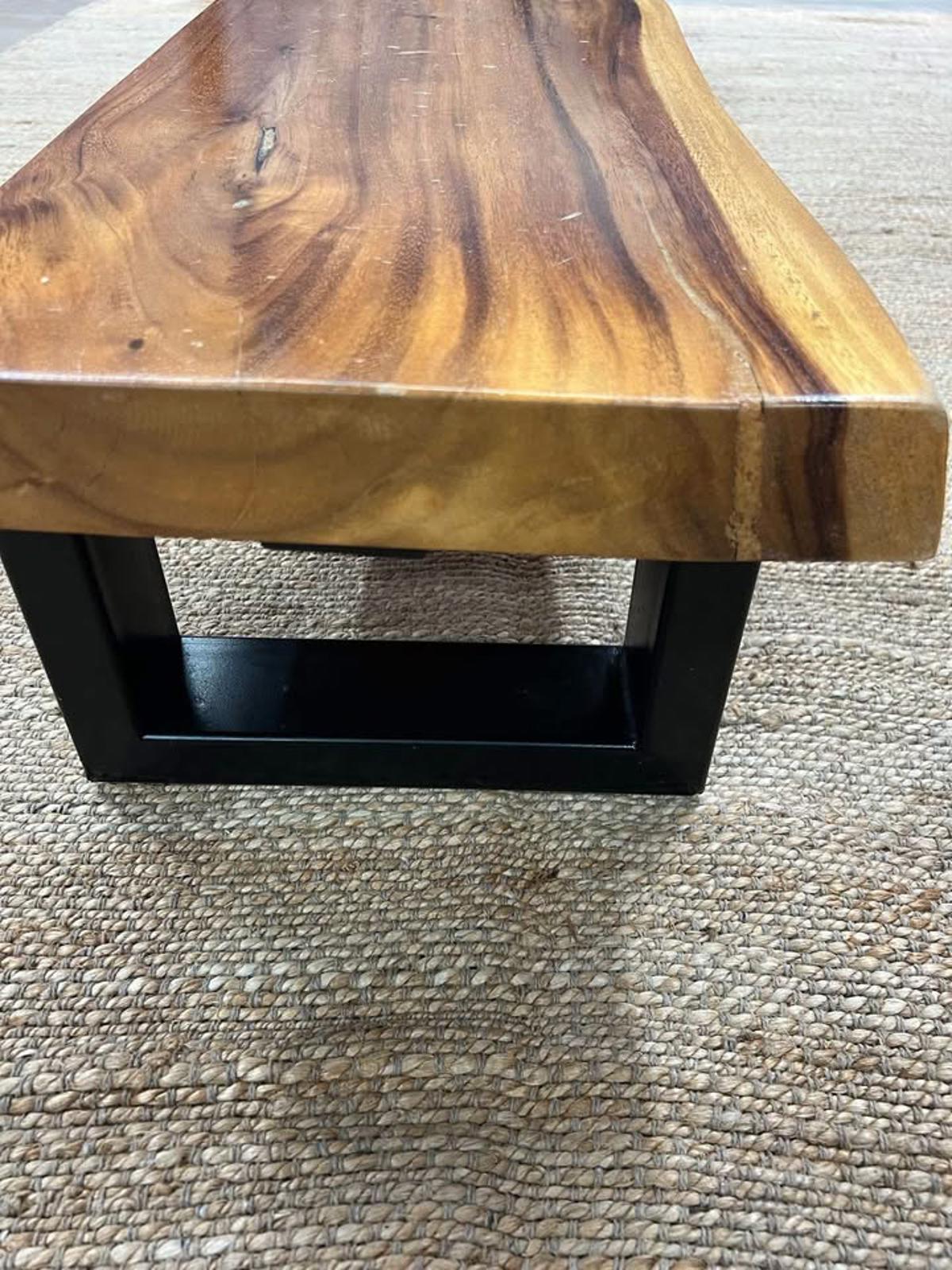 Black walnut hardwood live edge low benches