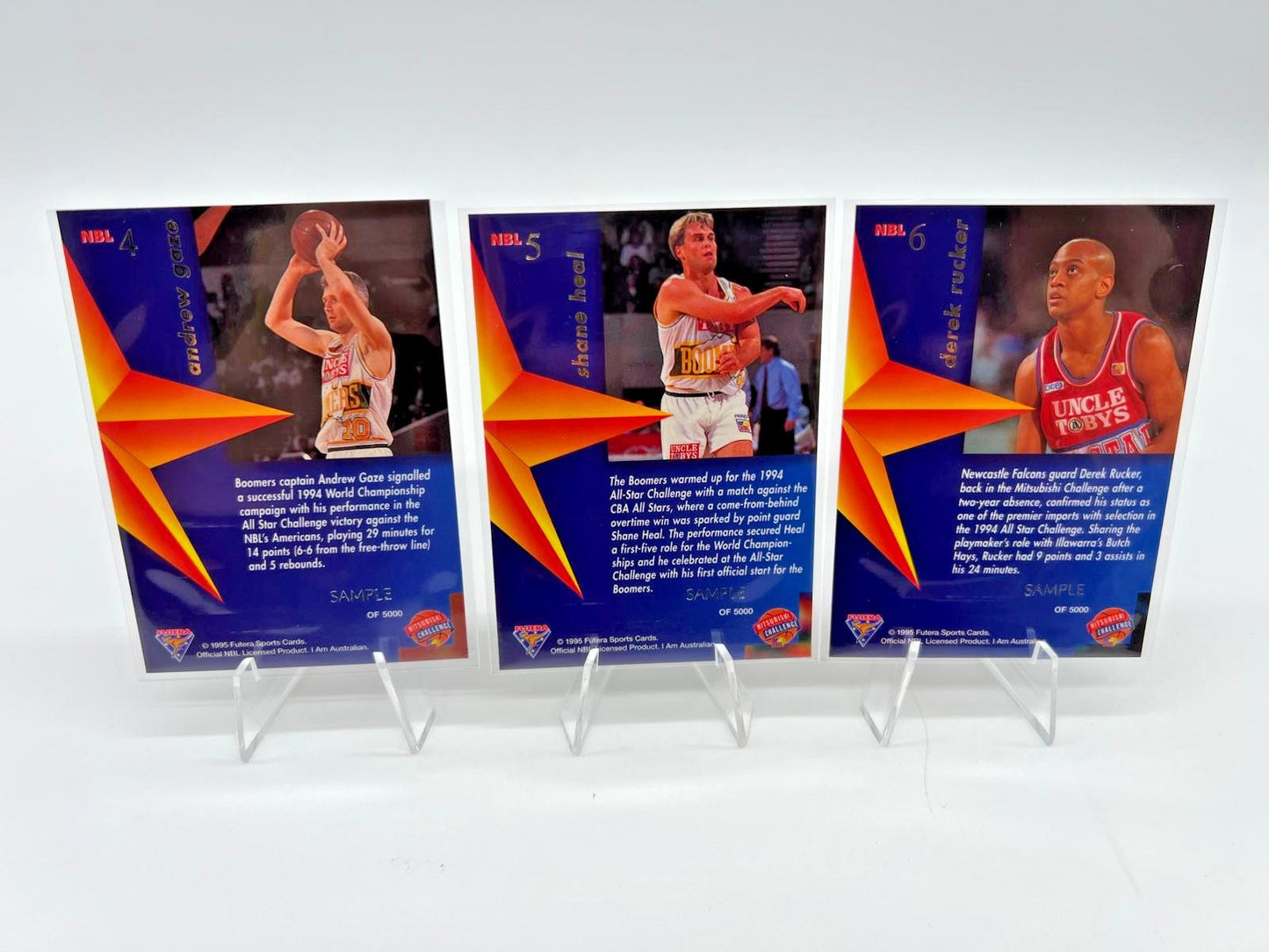 1995 Futera NBL Basketball Trading Card Star Challenge Chase Card SAMPLE SET(10)
