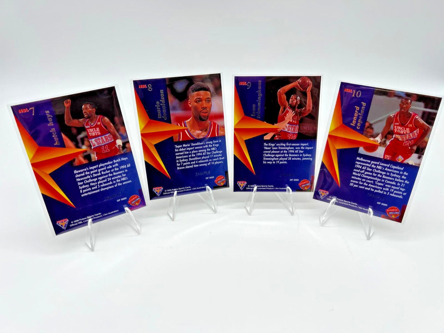 1995 Futera NBL Basketball Trading Card Star Challenge Chase Card SAMPLE SET(10)