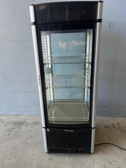 Skope SC430 Black Glass Door Upright Fridge