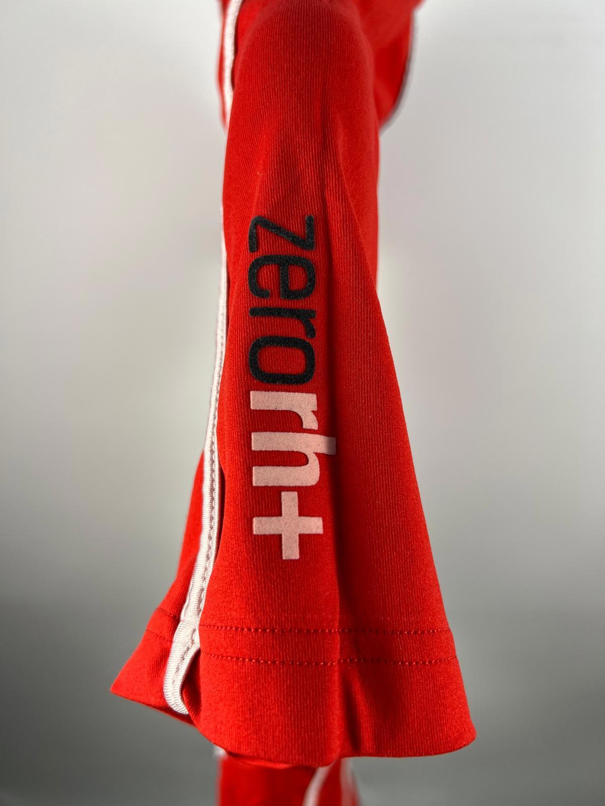 zerorh+ Red Short Sleeve Cycling Jersey - Full Zip - Size L