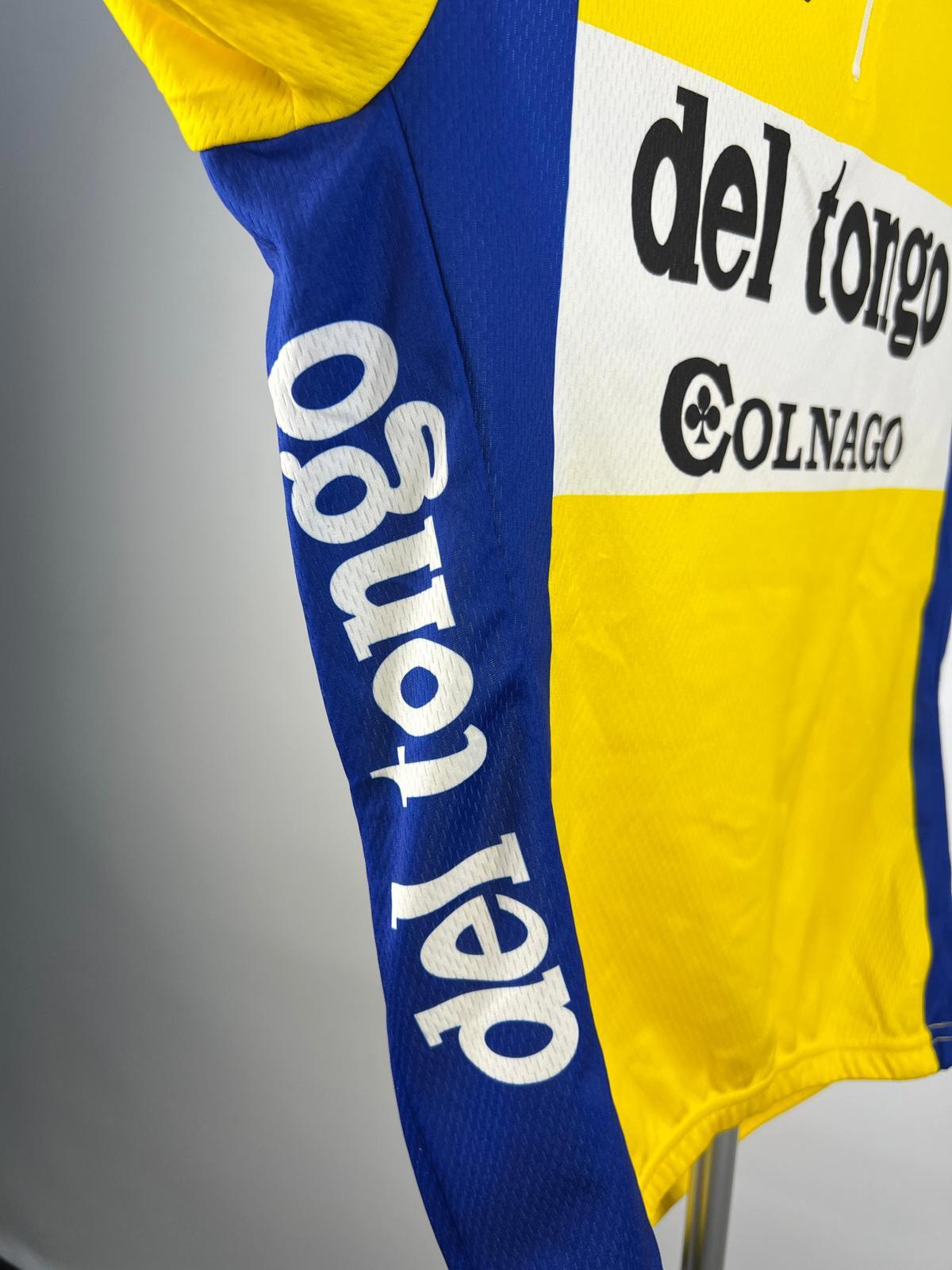 Santini Del Tongo Colnago Cycling Jersey - Yellow/Blue - Size S