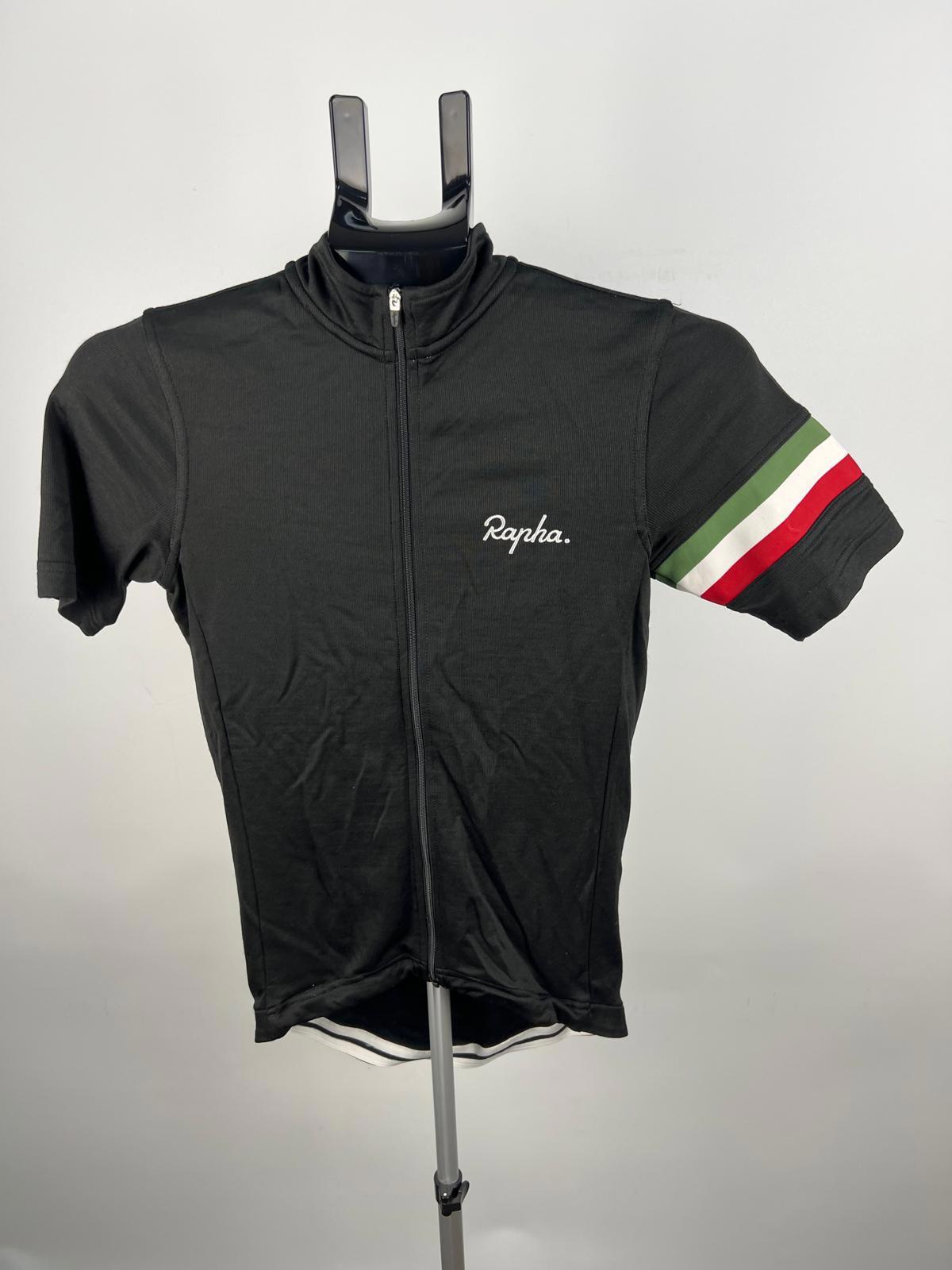 Rapha Cycling Jersey - XS - Black - Made in Italy - Short Sleeve - Full Zip