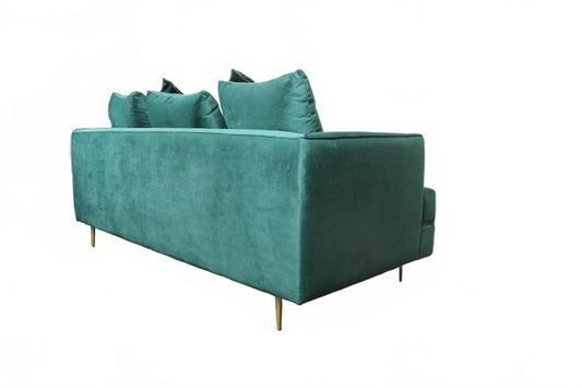 Luxury green velvet 3-seater lounge