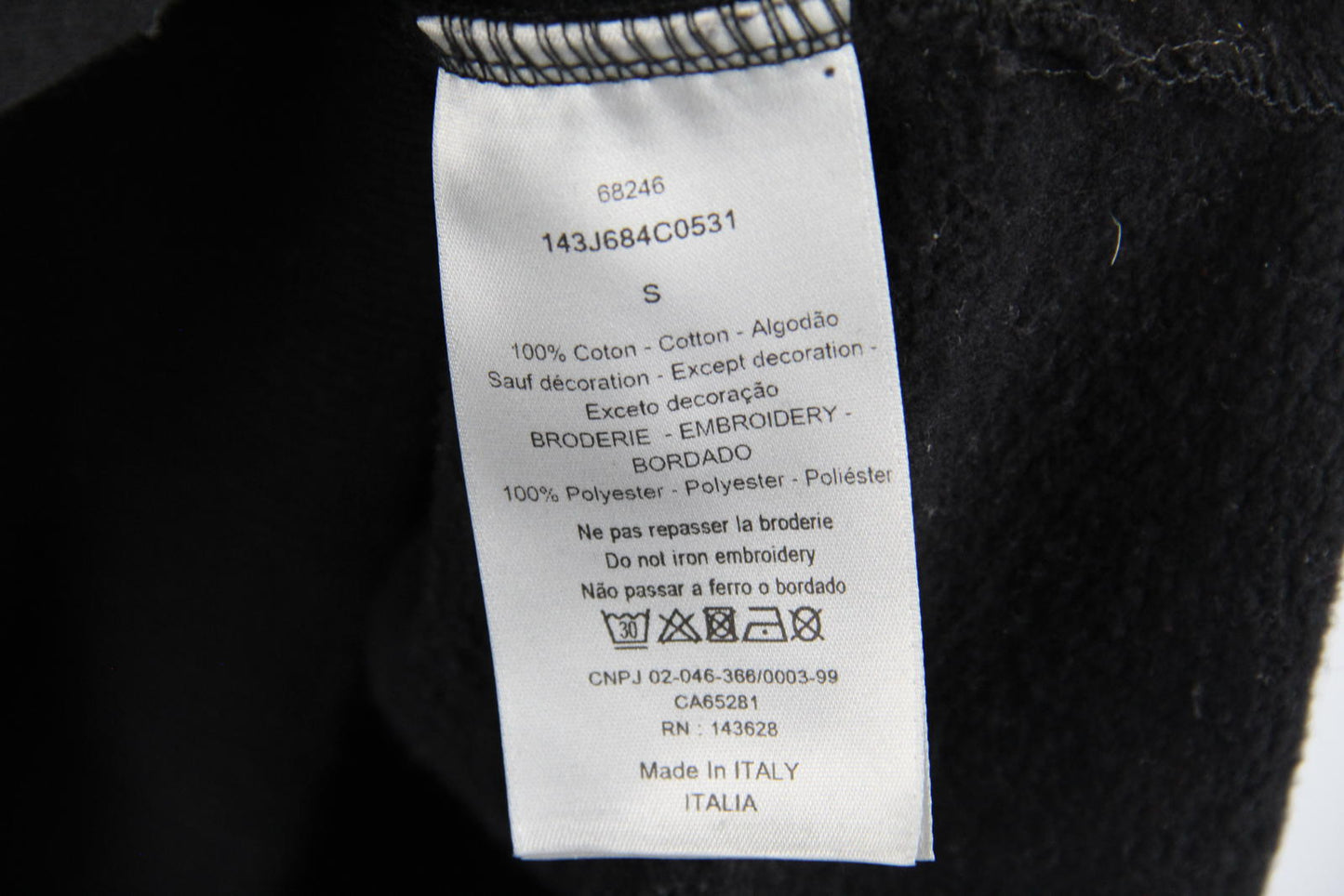 Dior x Peter Doig Black Distressed Logo Sweatshirt