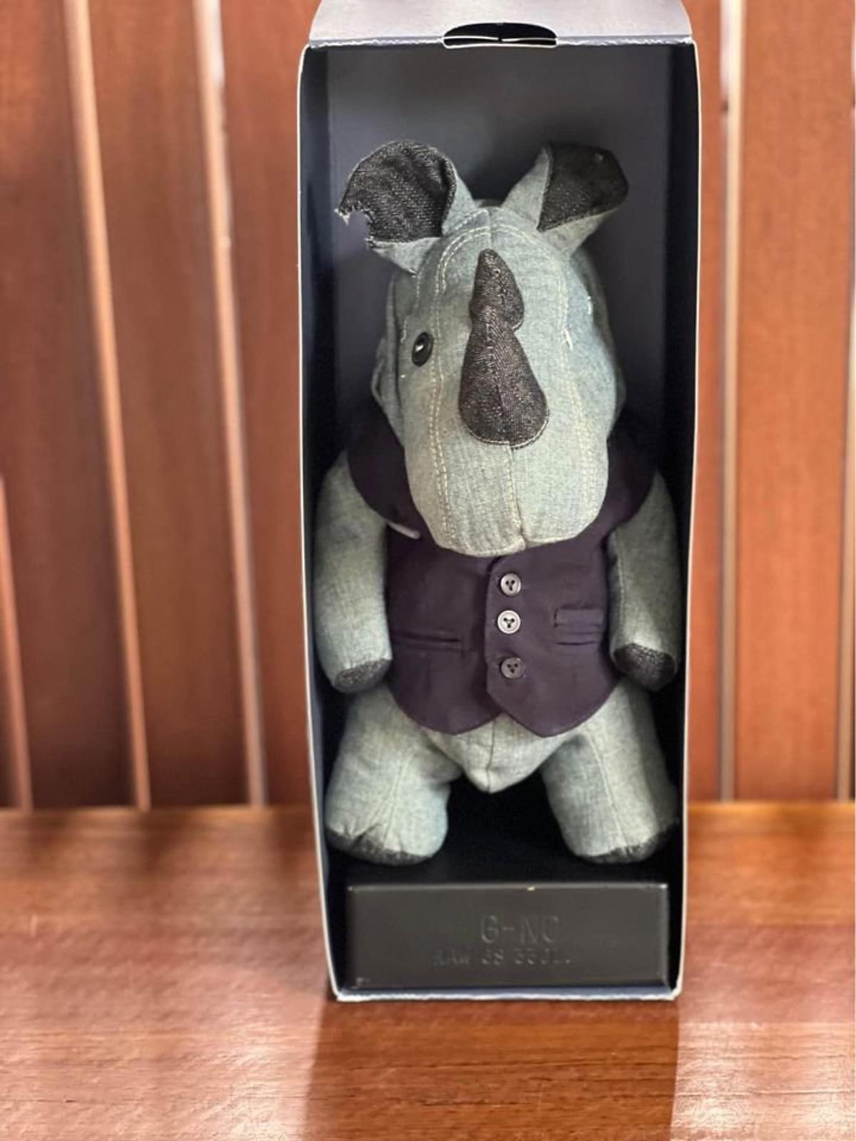 G-Star RAW G-No Collectable Rhino Toy in Box – Designer Denim Plush Figurine Limited Edition