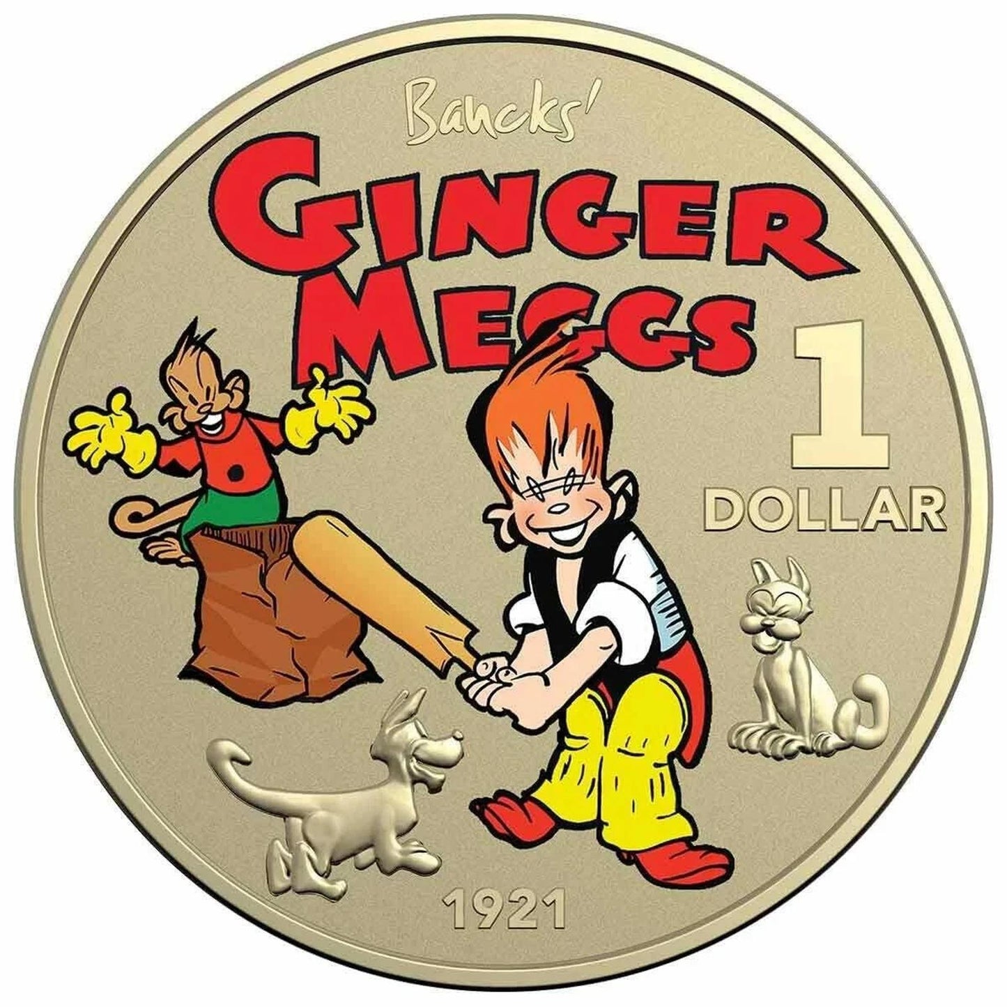 Ginger Meggs 100 Years of Adventure 2021 $1 Coloured Uncirculated Two-Coin Set