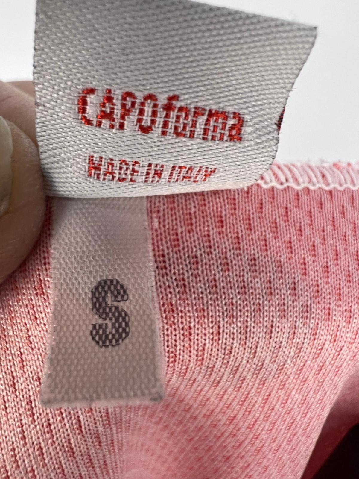 Capoforma Cycling Jersey S Made in Italy Full Zip Short Sleeve Red