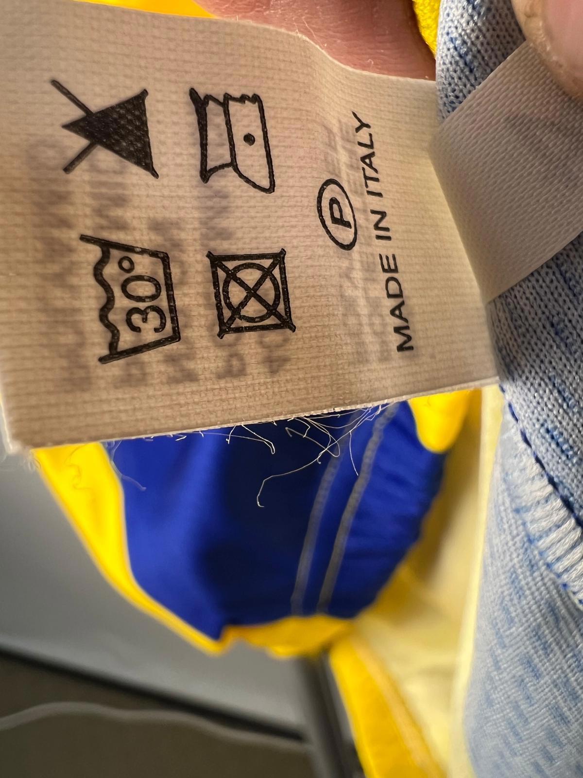 Santini Del Tongo Colnago Cycling Jersey - Yellow/Blue - Size S