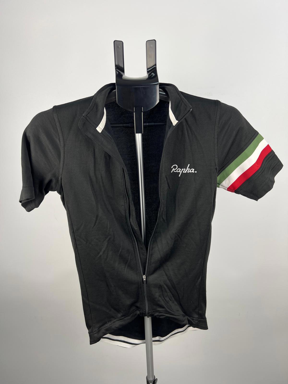 Rapha Cycling Jersey - XS - Black - Made in Italy - Short Sleeve - Full Zip