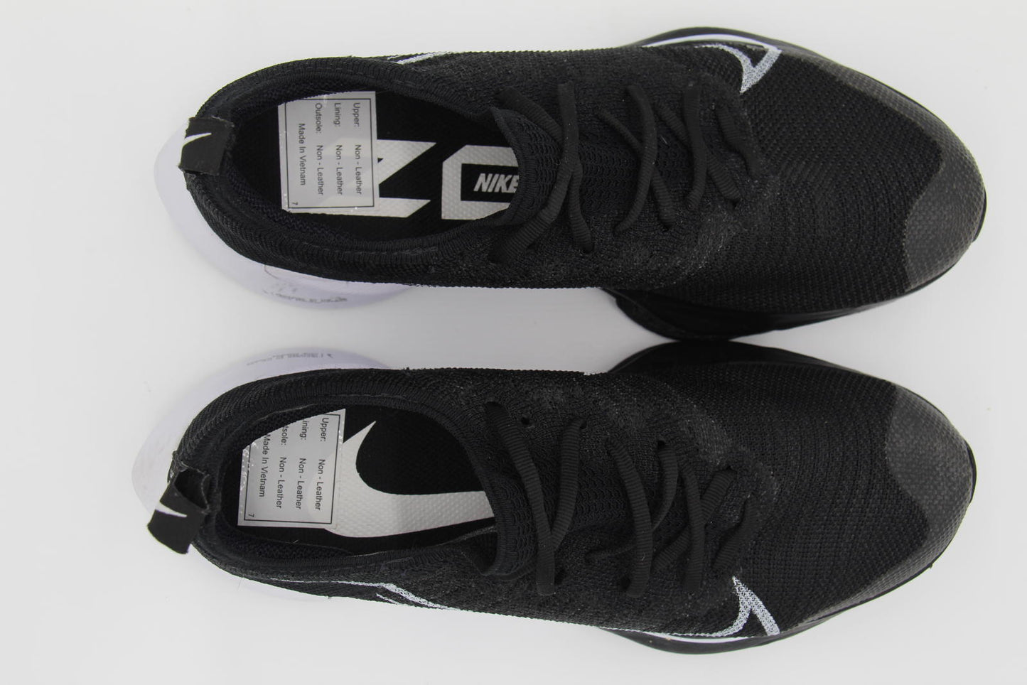 Nike Air Zoom Tempo Next% Flyknit Black/White Sneakers - US 8 / UK 7 / EU 41