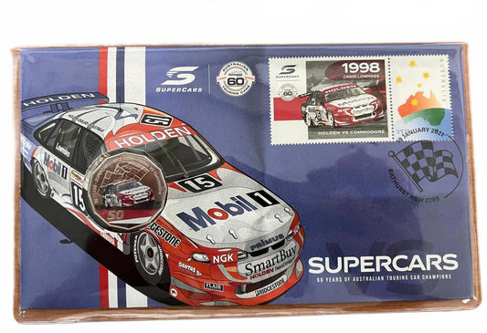 2021 60 Years Supercars 1998 Holden VS Commodore PNC with 2020 50c Coloured Coin