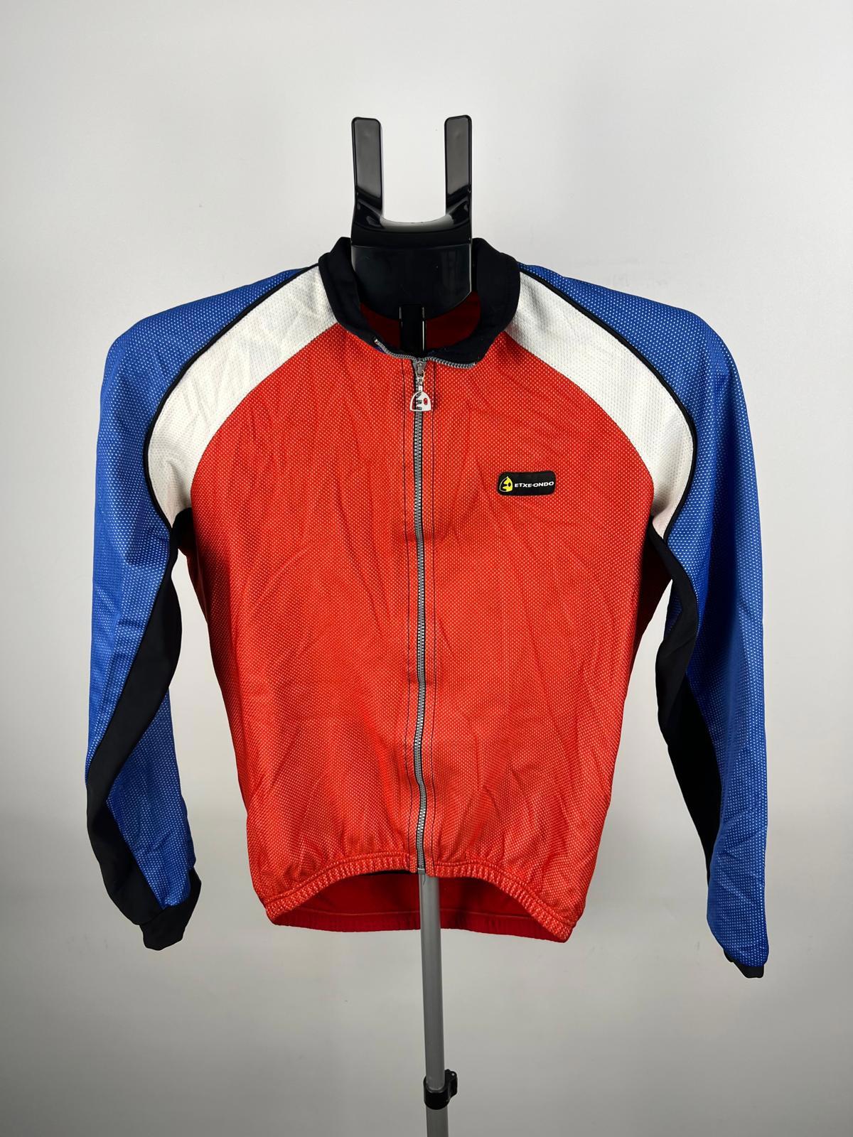 Etxe-Ondo Windstopper Cycling Jacket - M - Red/Blue - Full Zip - Made in Spain