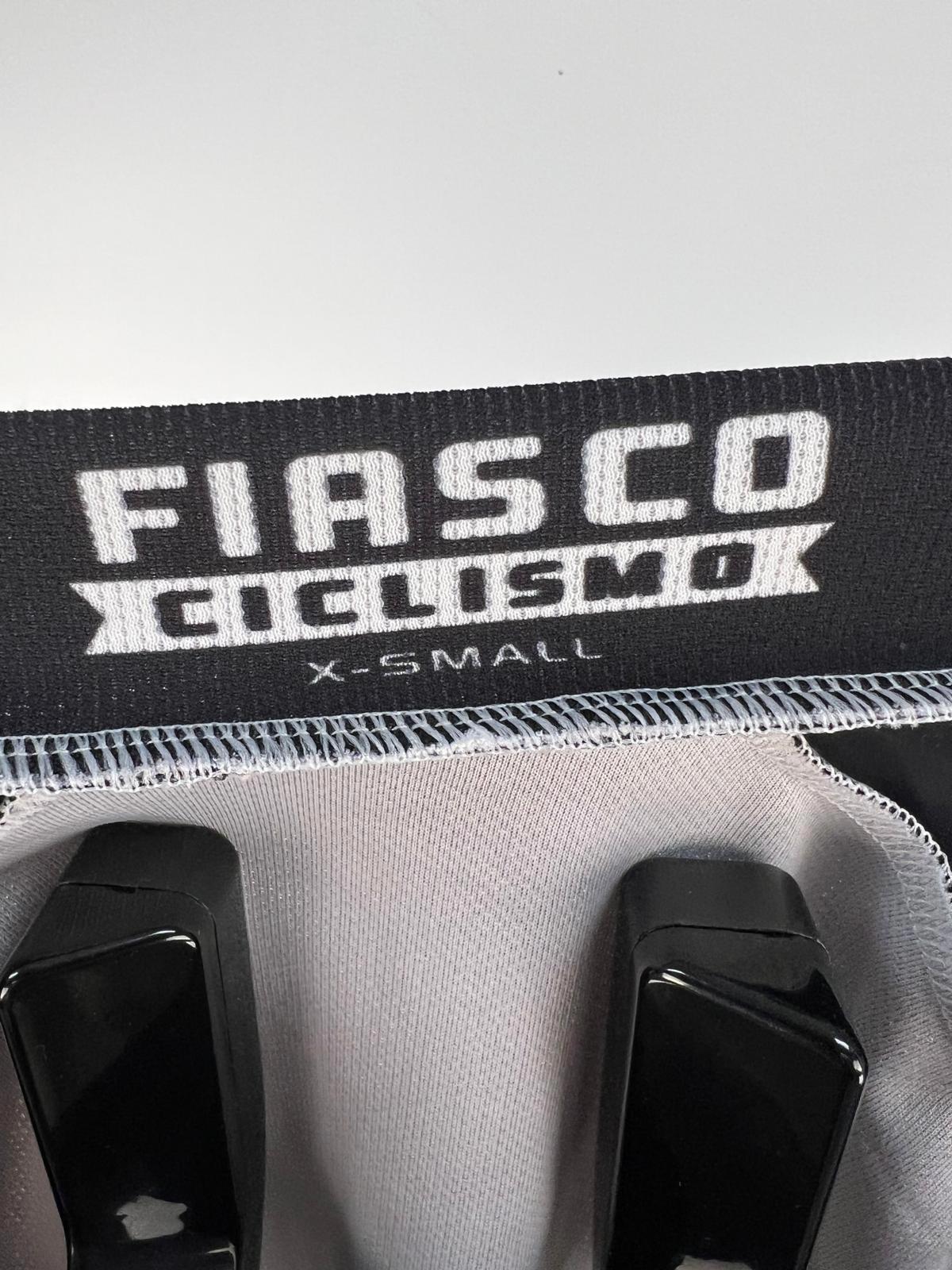 Fiasco Ciclismo Short Sleeve Cycling Jersey - Black/Yellow - Full Zip - X Small