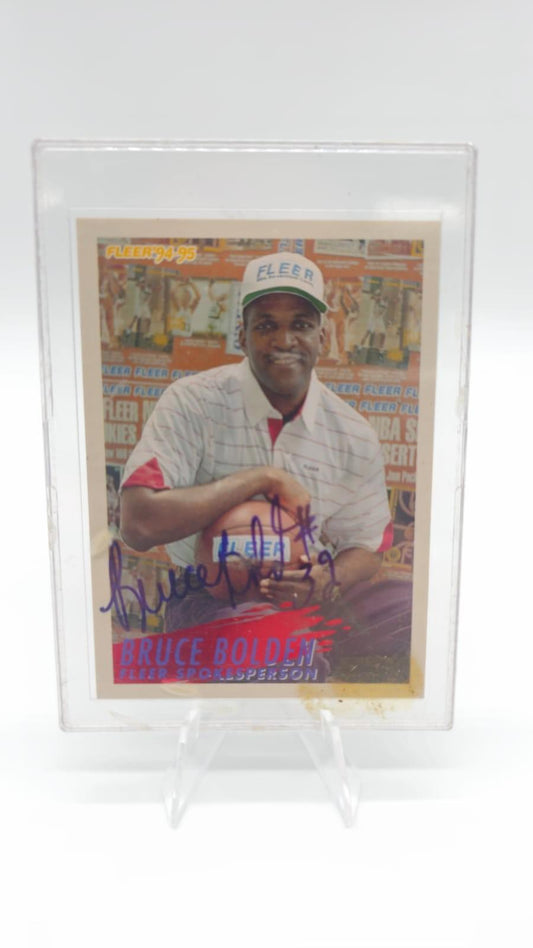 Bruce Bolden 1994–95 Fleer Autographed Trading Card – Fleer Spokesperson