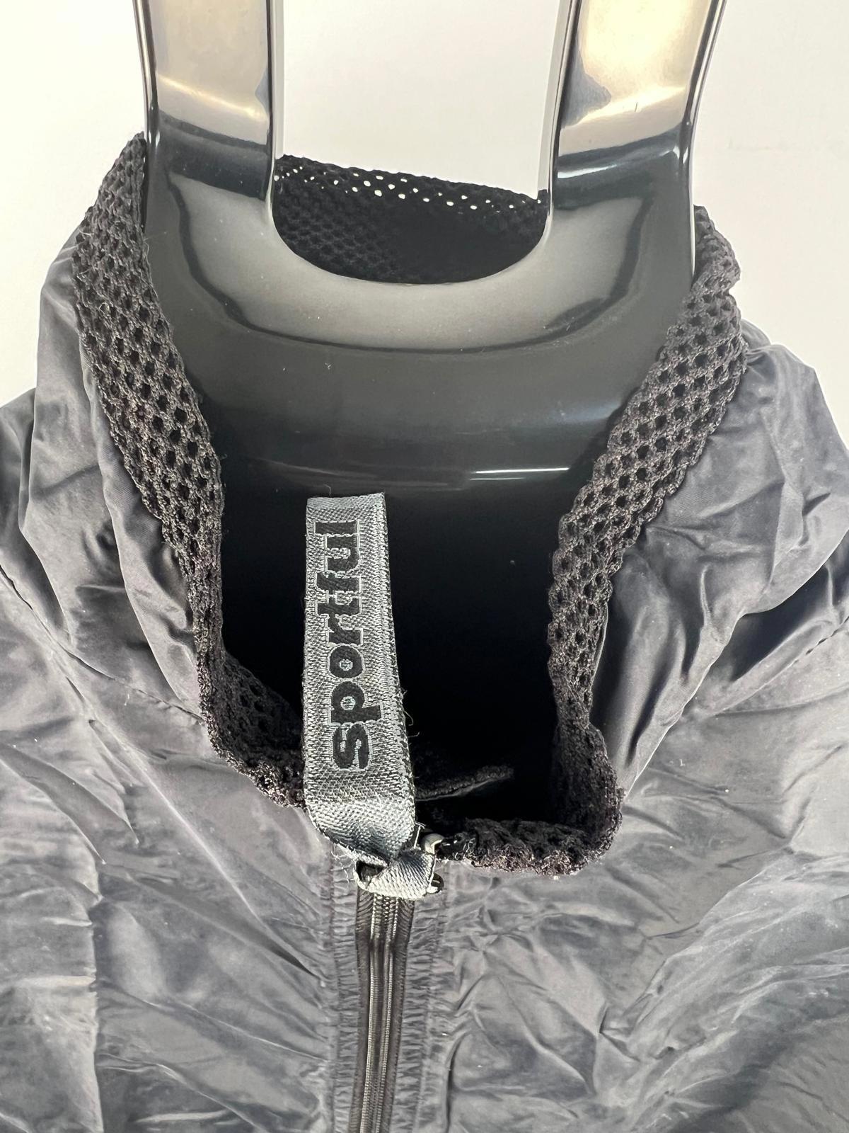 Sportful Cycling Wind Jacket Black XS Full Zip Reflective Details