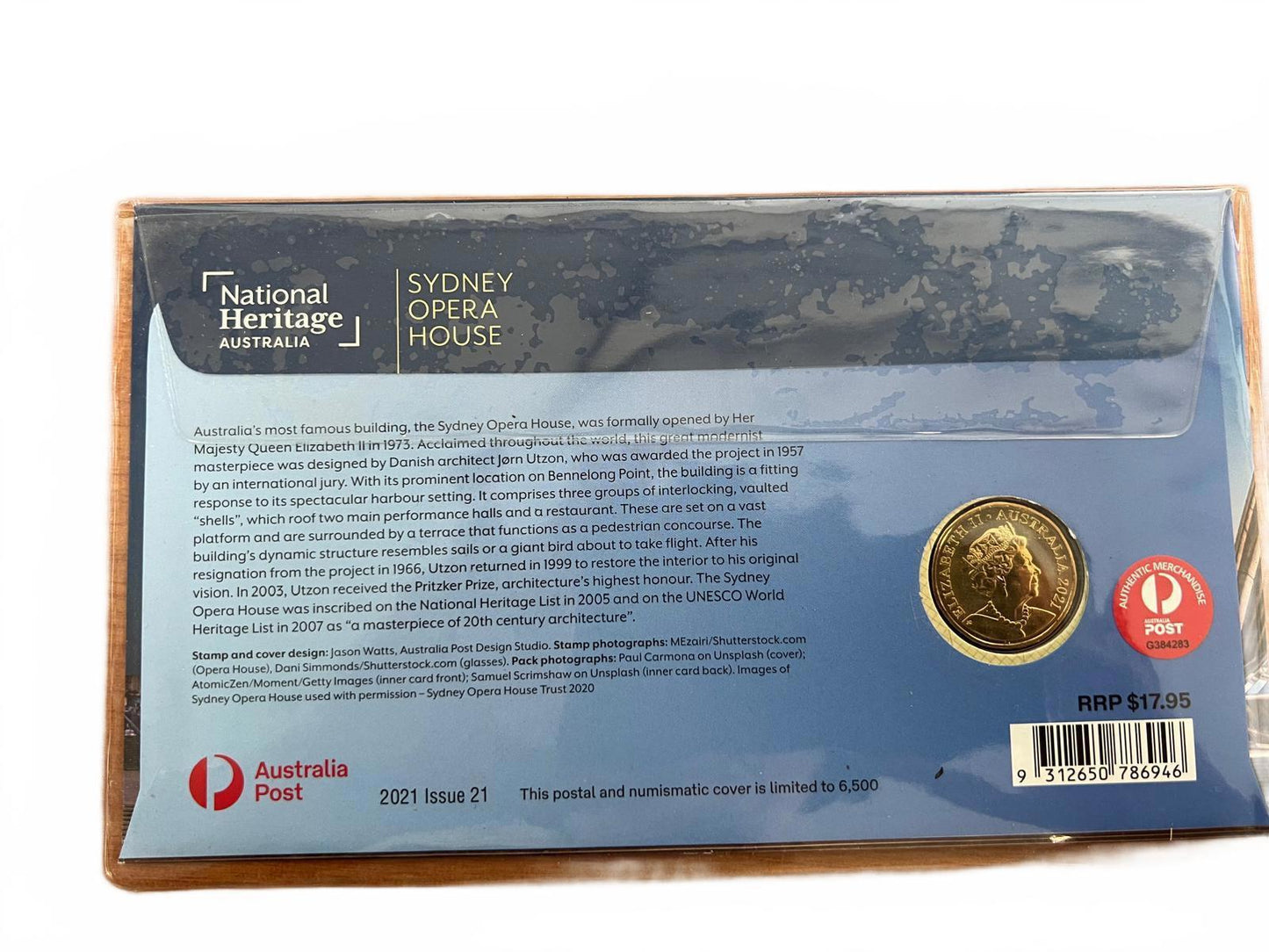 2021 Sydney Opera House National Heritage - $1 Coin RAM PNC