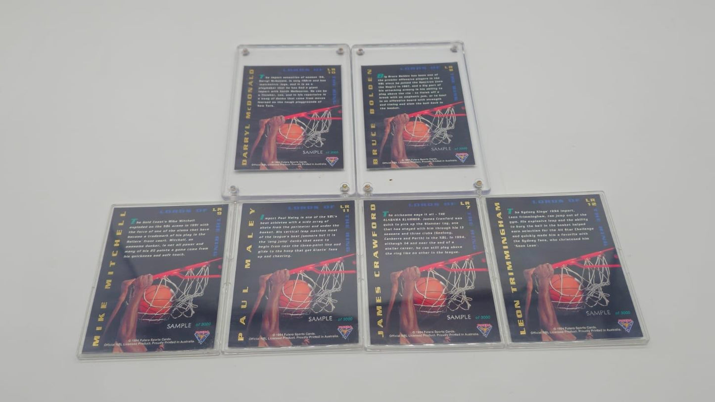 1994 Australia NBL Series II 'Lords Of The Ring Card Full Set (6) - Signed