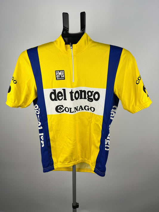 Santini Del Tongo Colnago Cycling Jersey - Yellow/Blue - Size S