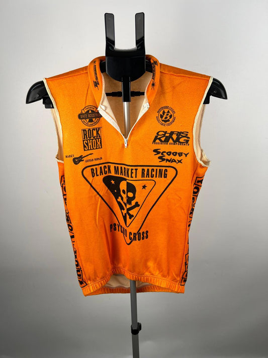 Vintage Black Market Racing Psycho Cross Cycling Jersey – Small – Orange