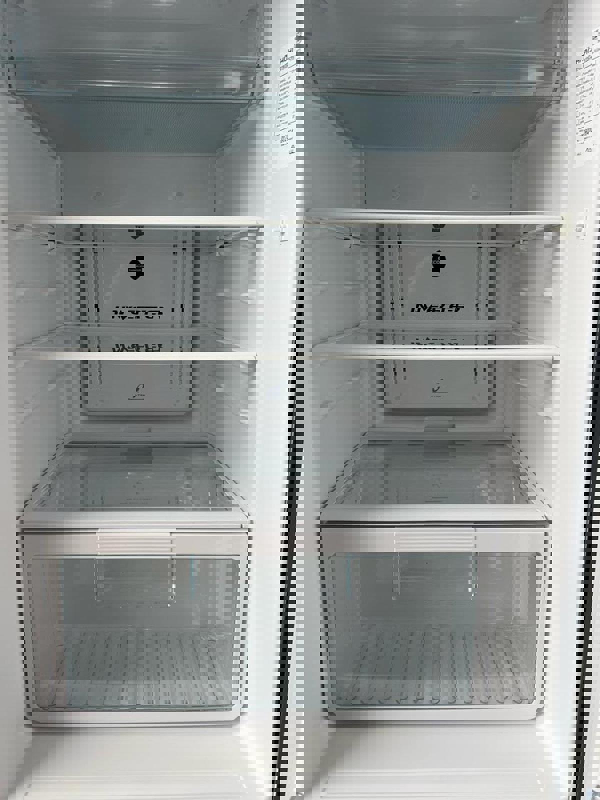 Hitachi R-VG406PT5 335L Top Mount Fridge-Freezer – Black Glass Finish