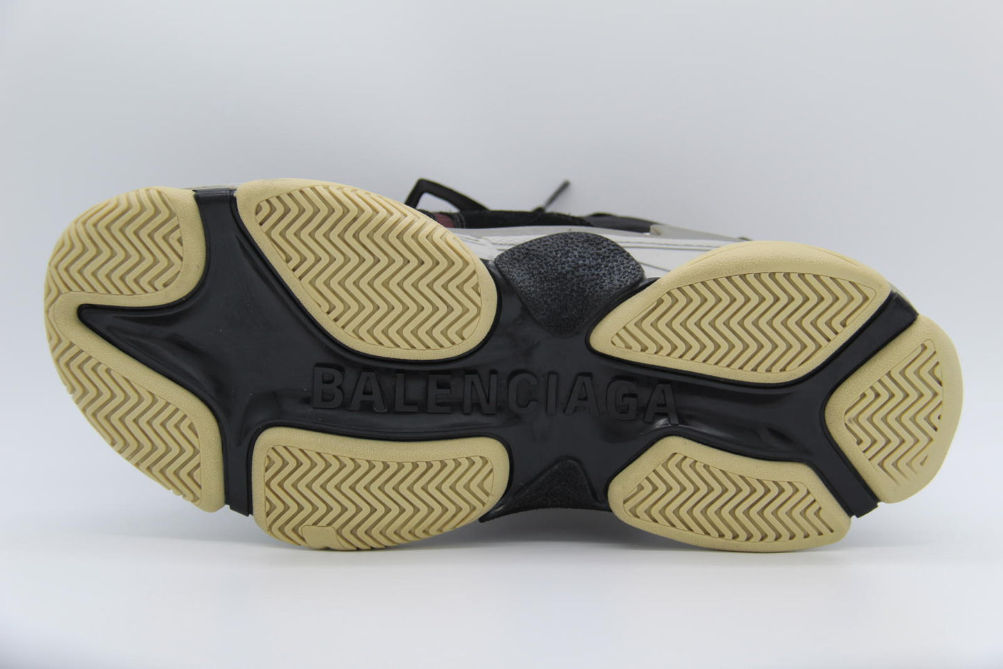 Balenciaga Triple S Sneakers Black and Burgundy Size EU 42