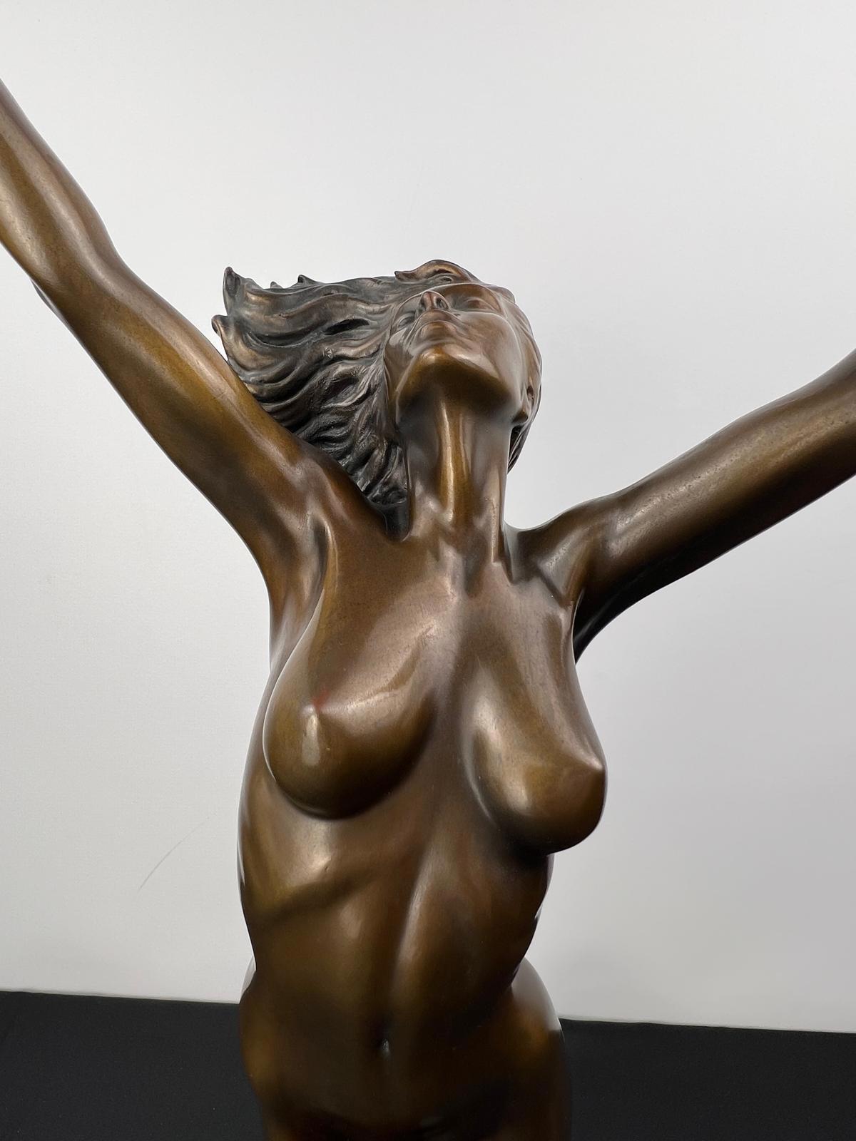 Genuine 'Gratitude' Bronze Sculpture by Danielle Anjou
