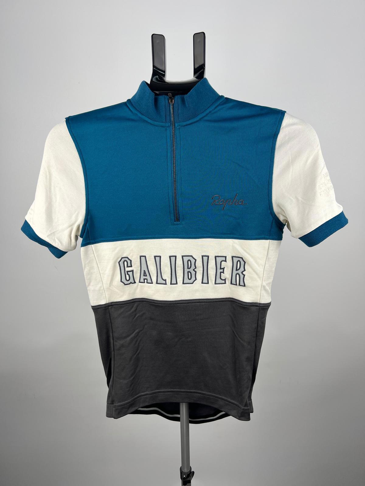 Rapha Galibier Short Sleeve Cycling Jersey - XS - Teal/Cream/Grey