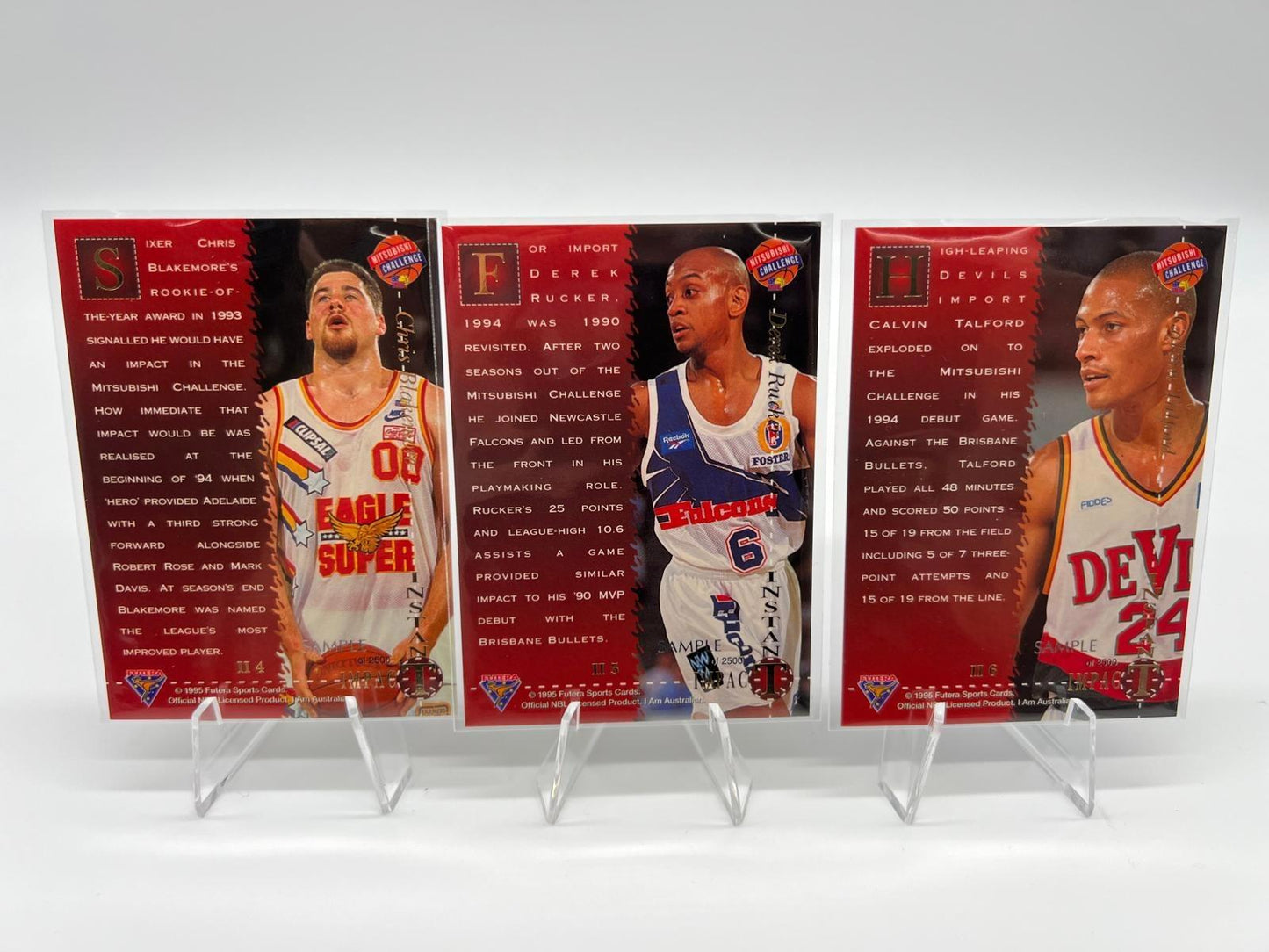 1995 Futera Basketball Cards NBL Instant Impact Full Set (6)
