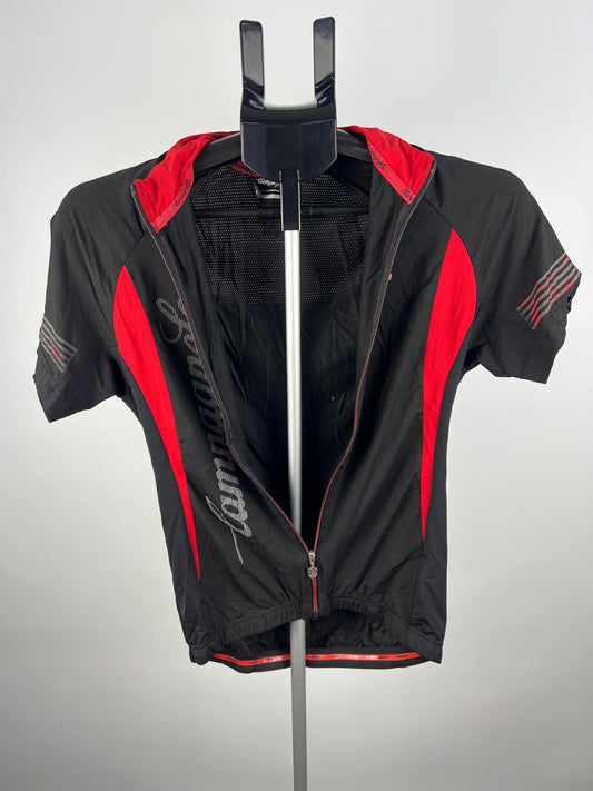 Campagnolo RS Cycling Jersey S Black/Red Full Zip Short Sleeve