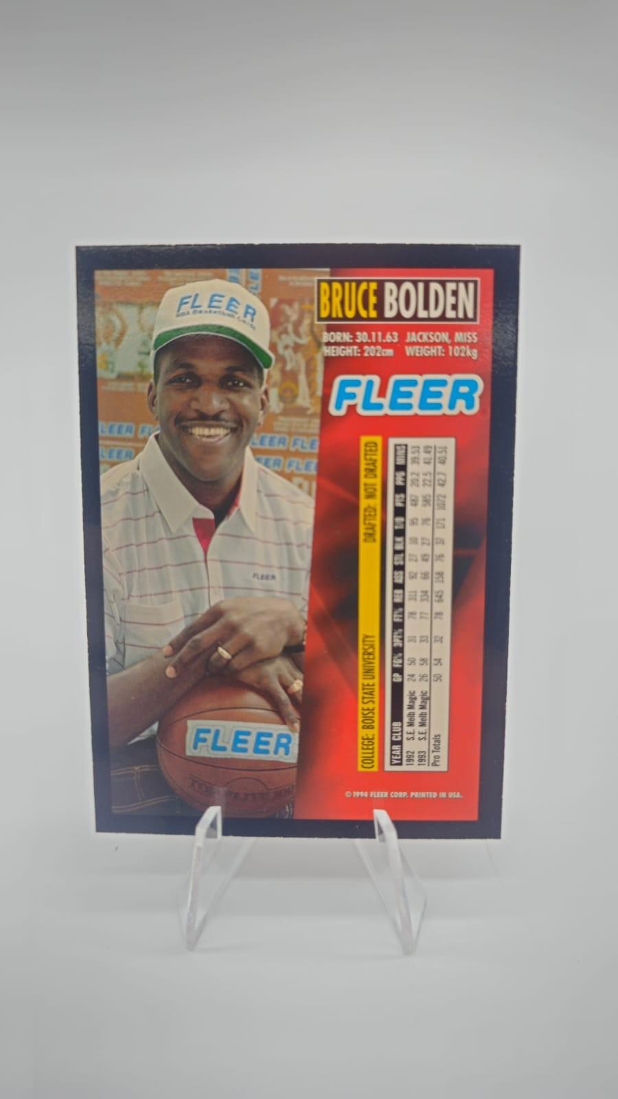 Bruce Bolden 1994–95 Fleer Autographed Trading Card – Fleer Spokesperson