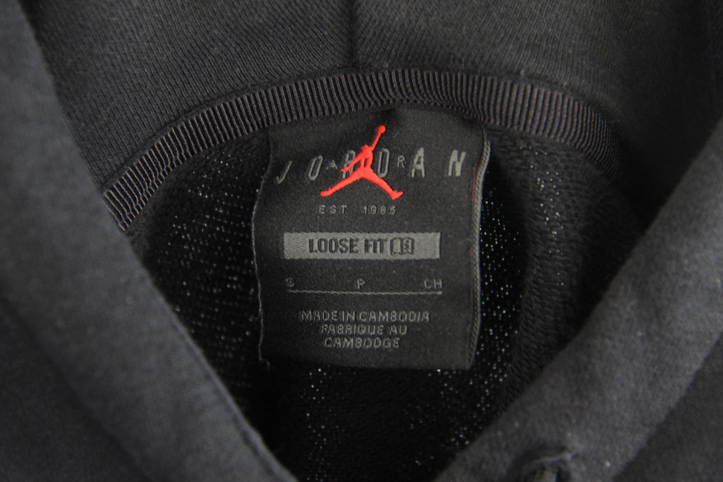 Nike Jordan Jumpman Loose Fit Hoodie Black Pullover Sweatshirt - Size S