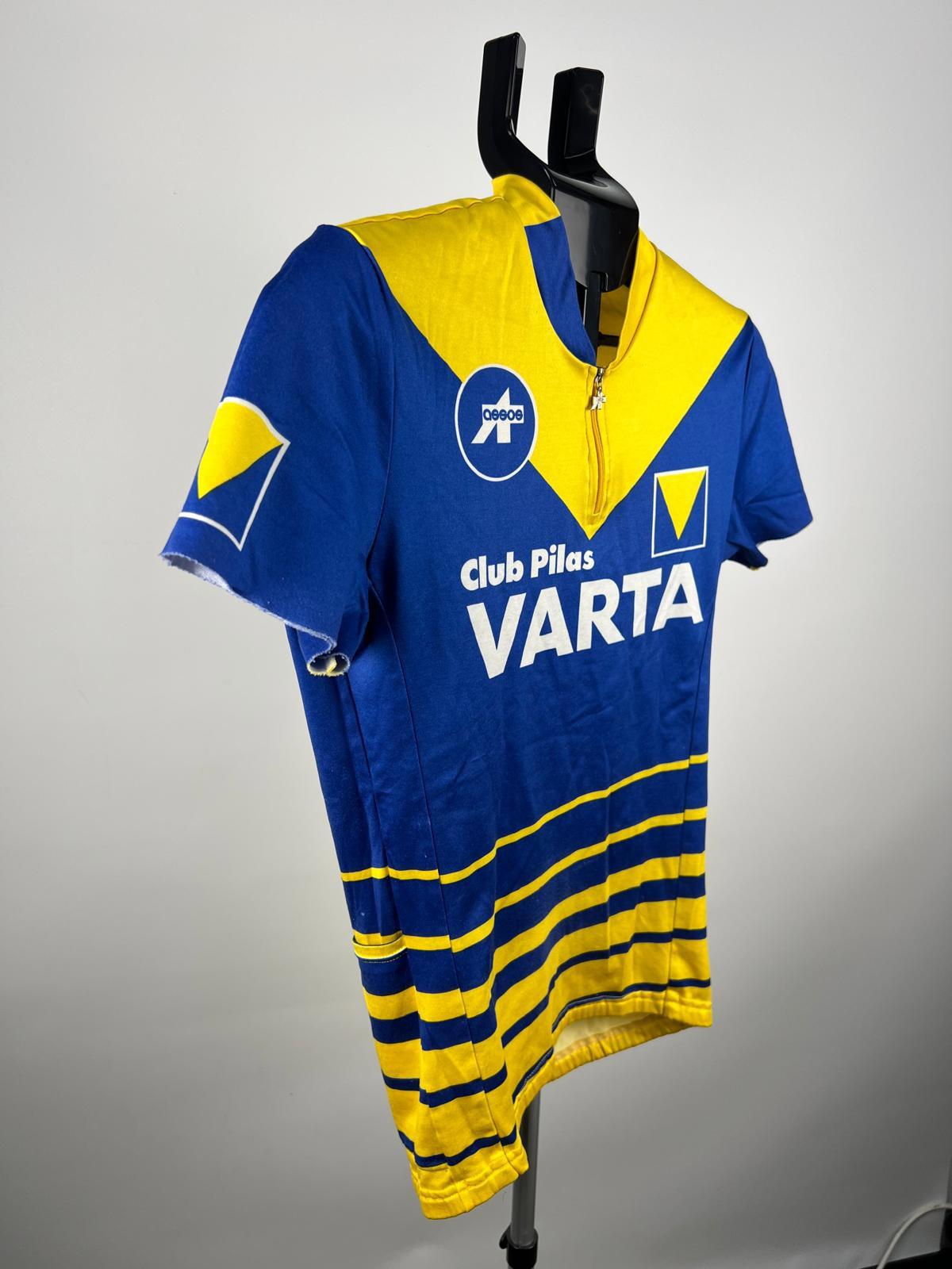 Assos Swiss-Made Club Pilas VARTA Cycling Jersey Blue/Yellow Size M