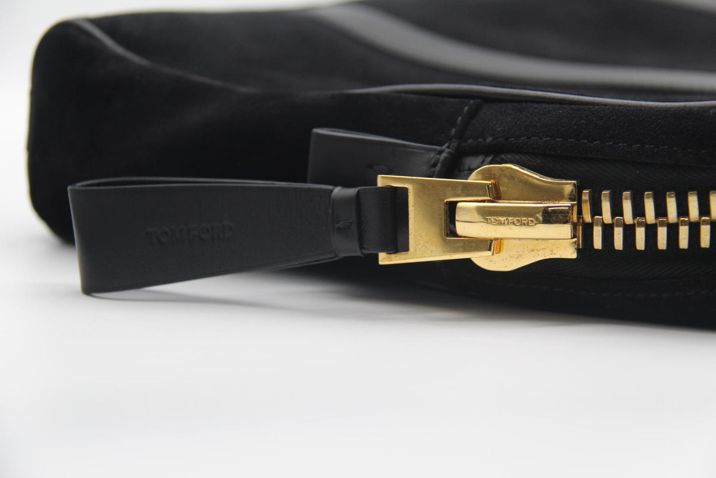Tom Ford Black Suede Briefcase Bag (H0221T)