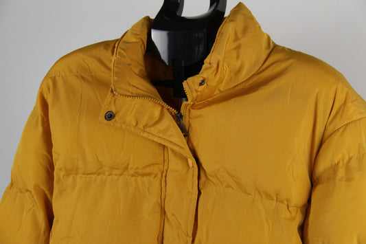 Refuge Yellow Cropped Puffer Jacket – Size XL