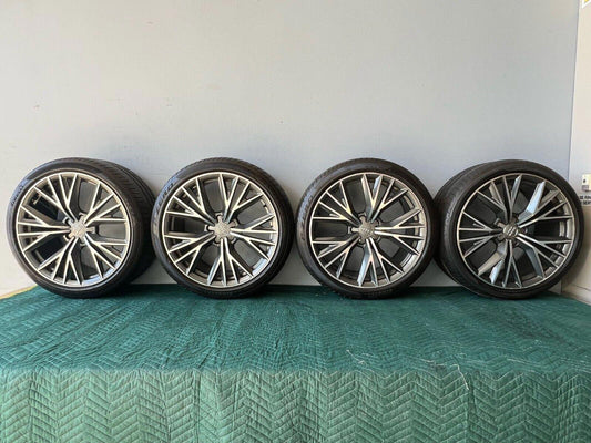 Genuine Audi 20" Alloy Wheels + Pirelli Tyres 265/35 R20 – A6 A7 A8 S7 5x112