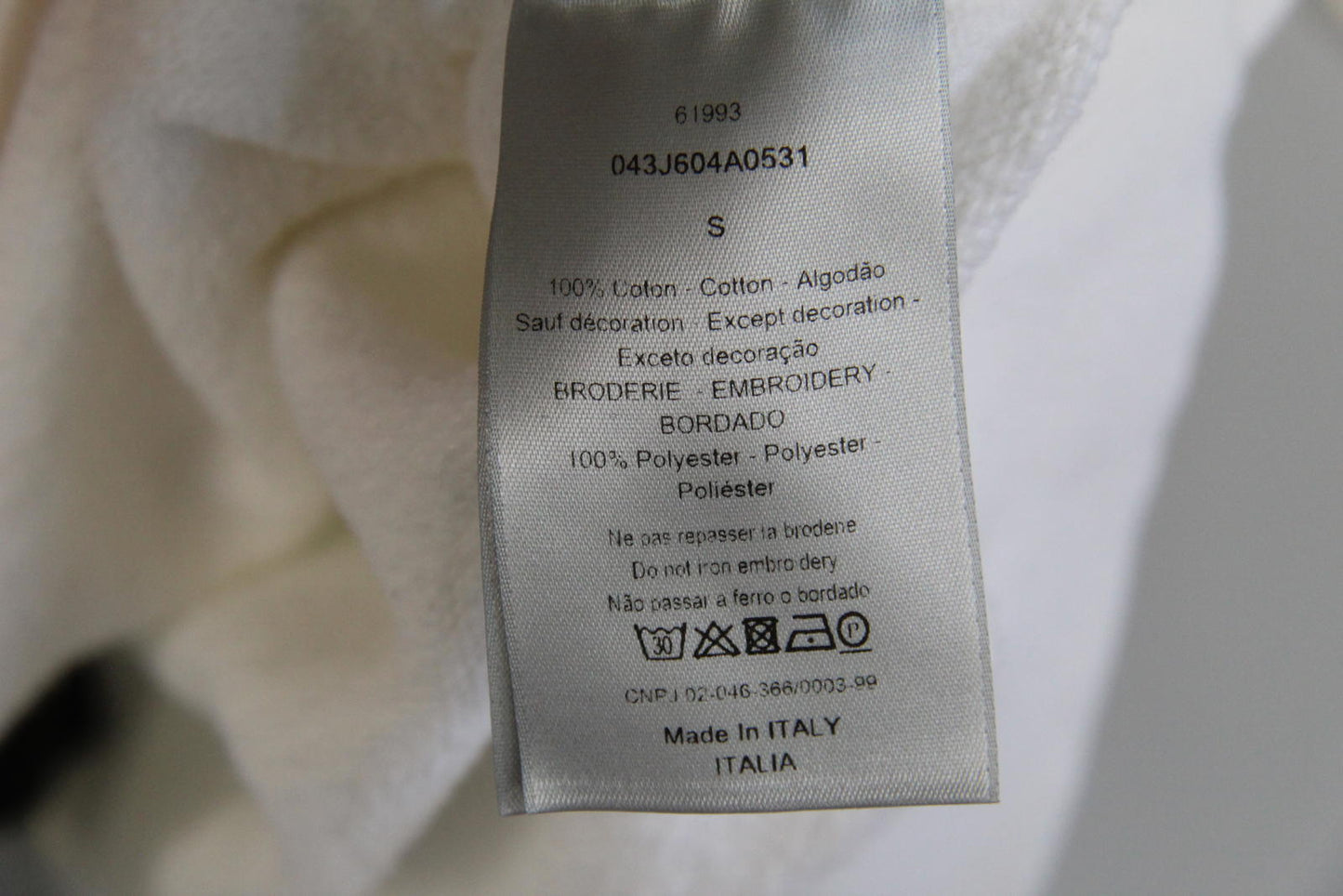 Dior Homme x Judy Blame Safety Pin Embroidered Crewneck Sweater