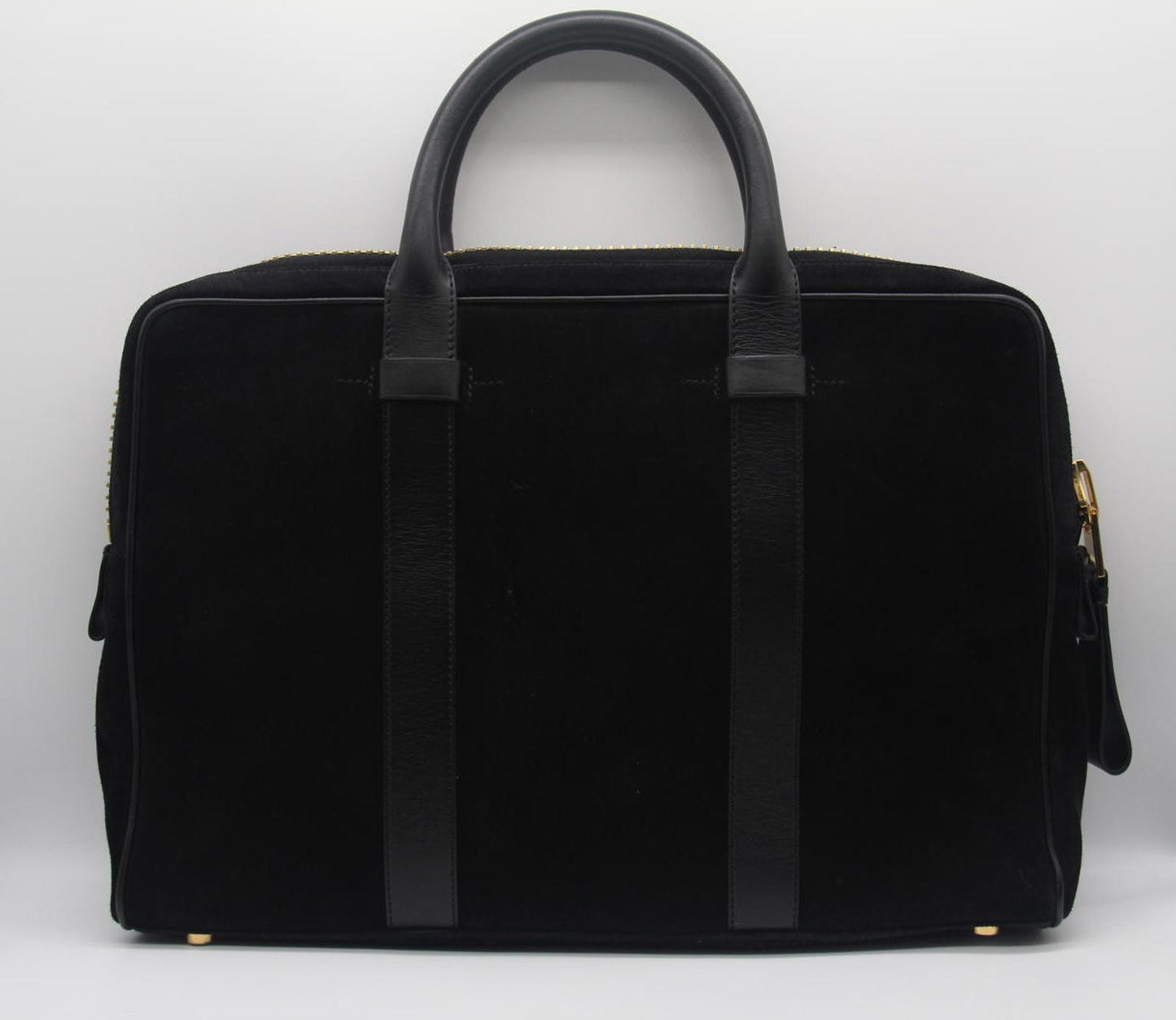 Tom Ford Black Suede Briefcase Bag (H0221T)