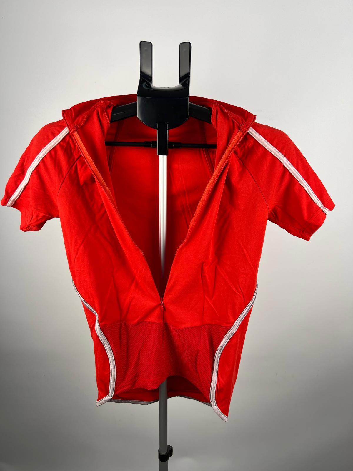 zerorh+ Red Short Sleeve Cycling Jersey - Full Zip - Size L