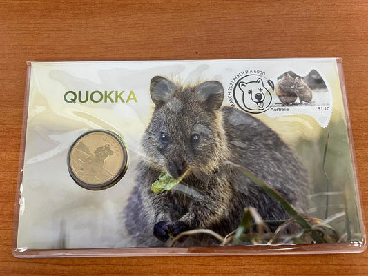 2021 Australia Post Quokka Coin with Collectible PNC