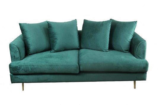 Luxury green velvet 3-seater lounge