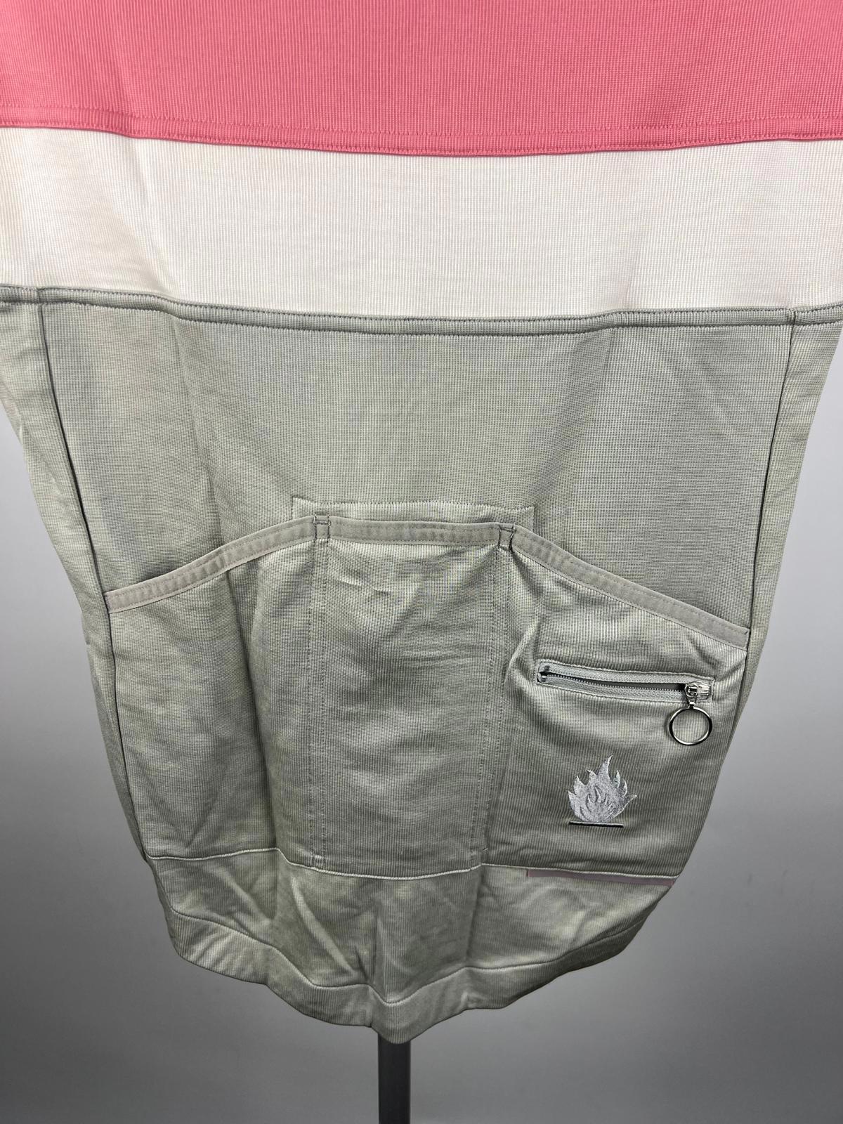 Rapha Short Sleeve Cycling Jersey XS Pink Grey White 1/4 Zip