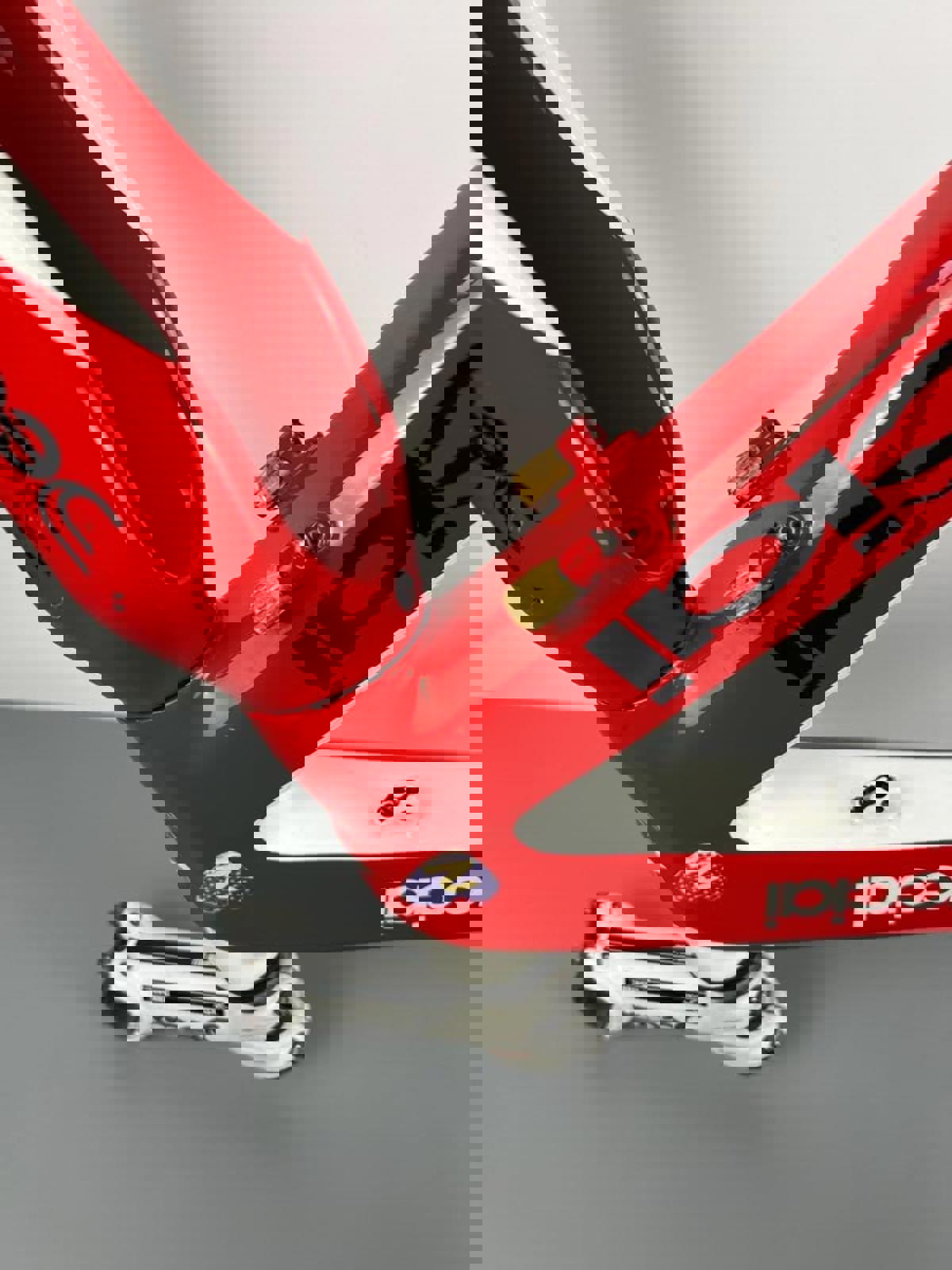 Dedacciai Assoluto Carbon Road Bicycle Frame + Fork (ISP, Red/White)