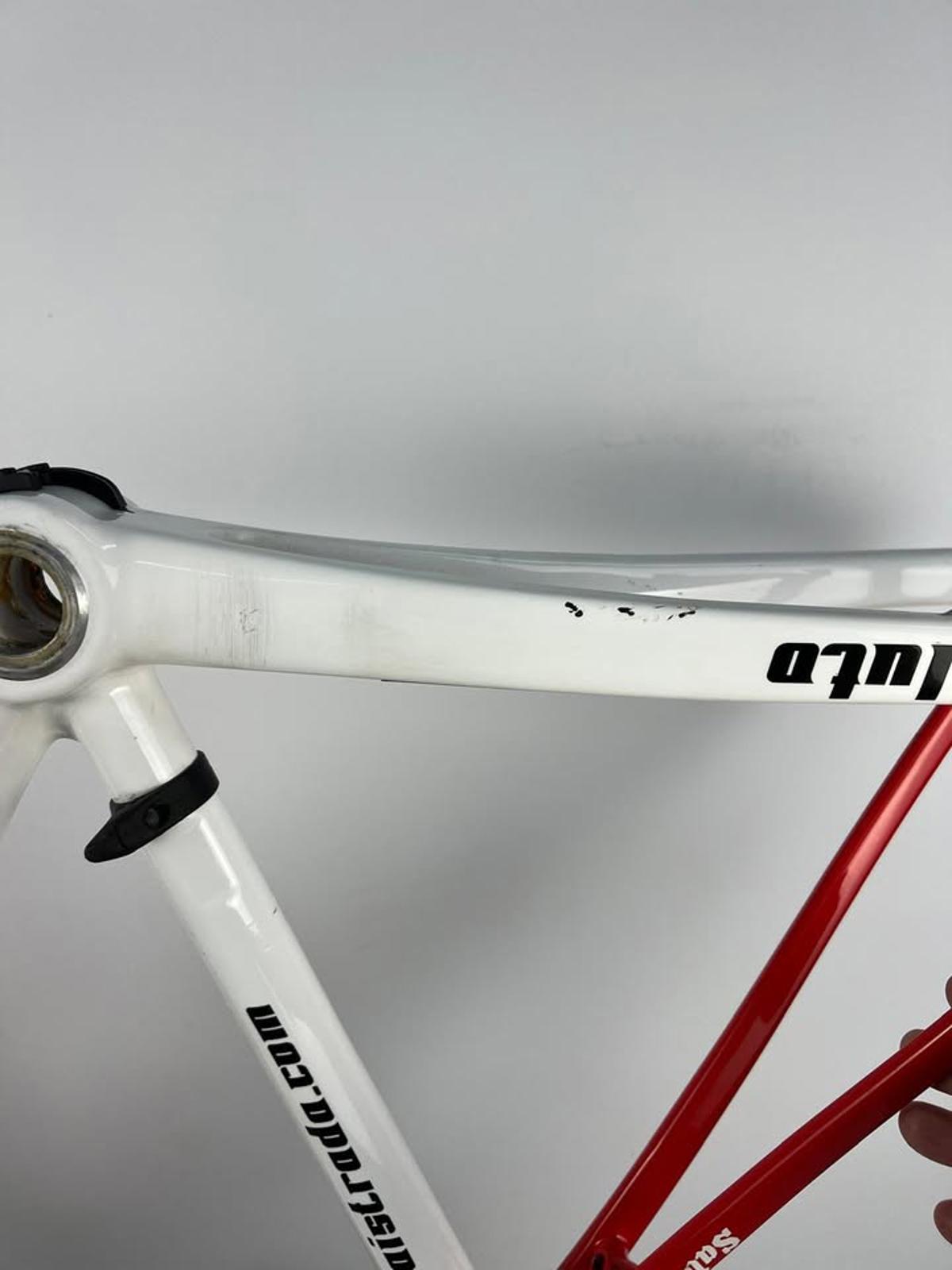Dedacciai Assoluto Carbon Road Bicycle Frame + Fork (ISP, Red/White)