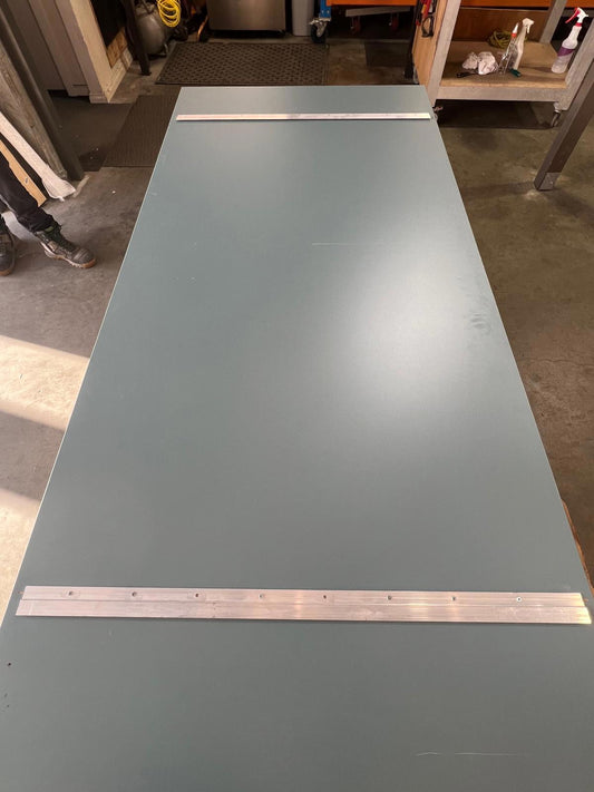 Brand New Slatwall Display Panels + 300 Black Hooks – Blue & Grey – 2300mm Height