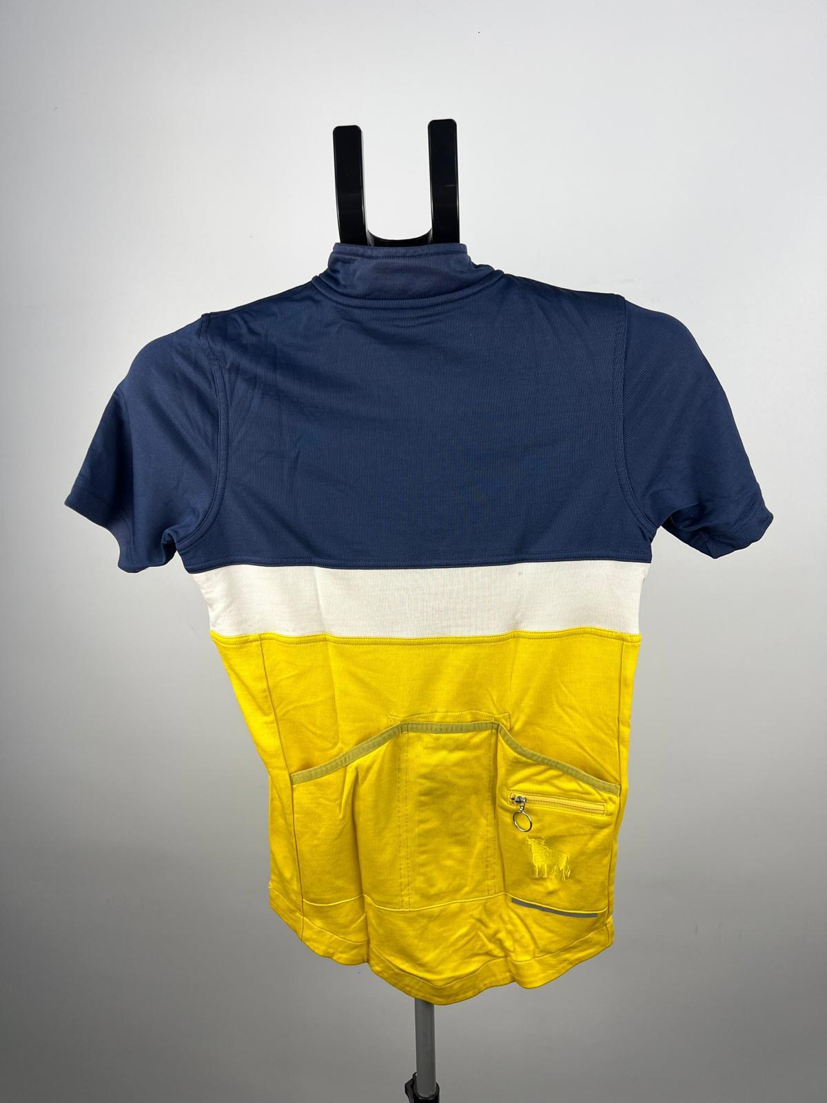 Rapha Cycling Jersey -  XS - Navy/White/Yellow -  Half-Zip - Short Sleeve